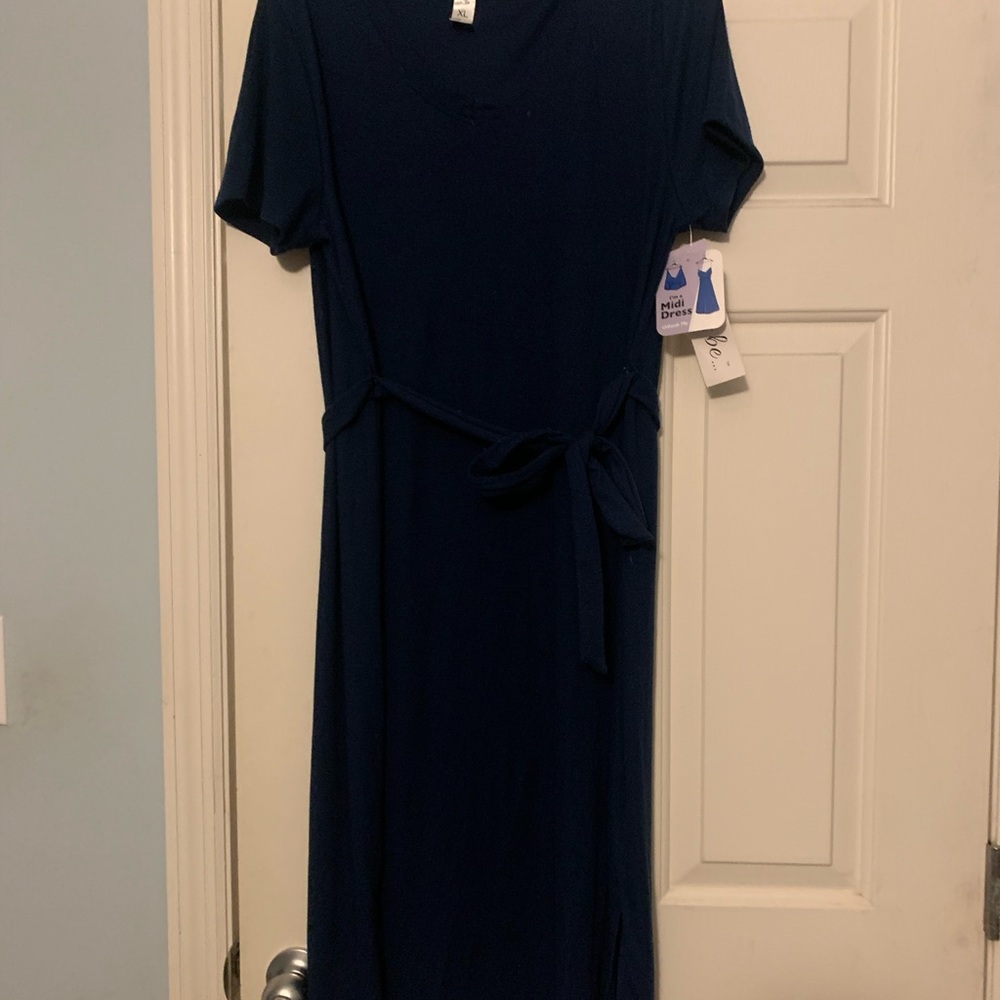 Just Be Deep Blue Midi Dress XL